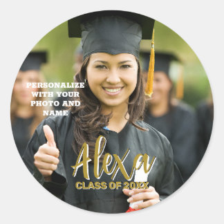 Rond Custom Graduation Photo Sticker
