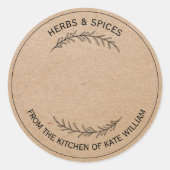 Rond Custom Jar / Spice Blank Sticker Label  (Devant)