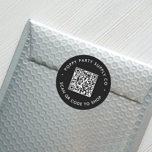 Rond Custom QR Code Shop Sticker