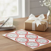 Rond Custom Santa Claus Name Sticker — North Pole Works