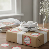 Rond Custom Santa Claus Name Sticker — North Pole Works