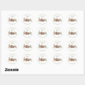 Rond Custom Sloth Coffee Bar Sticker (Feuille)