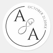 Rond Custom Sticker for wedding infinity love (Devant)