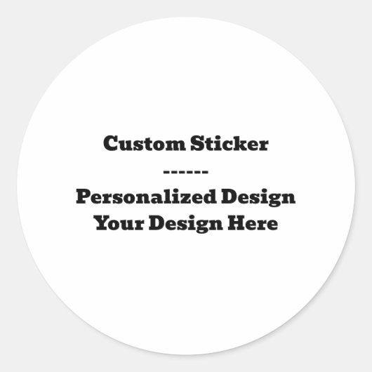 Rond Custom Sticker Sheet - Personalized Design Decal (Devant)