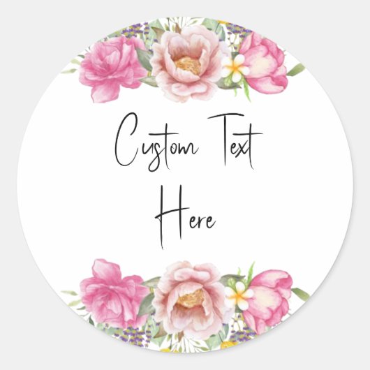 Rond Custom Text Sticker (Devant)