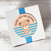 Rond Cute Baby Bear Sticker (light brown background)