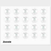 Rond Cute Blue Mixer Boulangerie Business Merci Sticker (Feuille)