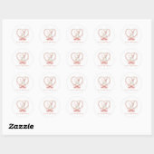 Rond Cute Bunny Tea-riffic Valentine Sticker (Feuille)