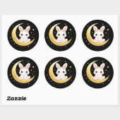 Rond Cute Celestial Easter Bunny Sticker (Feuille)