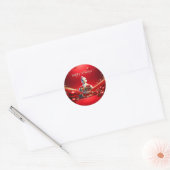 Rond Cute Duck Christmas Holiday Sticker (Enveloppe)