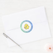 Rond Cute Duck Thank You Sticker (Enveloppe)