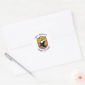 Rond Cute punny "Badger of honor" sticker (Enveloppe)