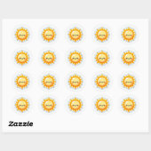 Rond cute sun sticker (Feuille)