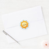 Rond cute sun sticker (Enveloppe)