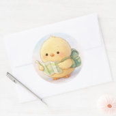 Rond Cute Travel Alma Chick Sticker (Enveloppe)