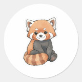 Rond Cute Watercolor Animal Sticker Illustration (Devant)