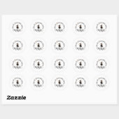 Rond Cute Witch Create Your Own Magic Whimsical Sticker (Feuille)