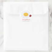 Rond Daisy & Ladybug Gift Party Faveurs Sticker Étiquet (Sac)