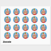 Rond Dancing Ganesha Sticker  (Feuille)