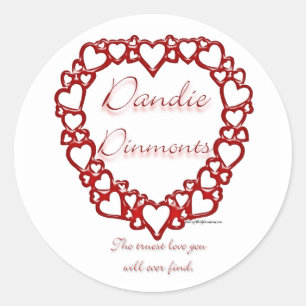 Rond Dandie Dinmont Terrier Véritable Amour - Sticker