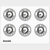 Rond Dark Hill Museum of Death Sticker crâne (Feuille)