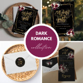 Rond Dark Romance Gothic Wedding Sticker