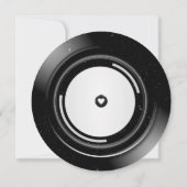 Rond de Faire-Part de Simple Vinyle Vintage (Dos)