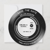Rond de Faire-Part de Simple Vinyle Vintage (Devant)