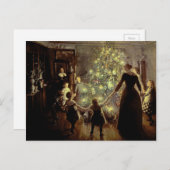 Rond de kerstboom feestdagenkaart (Voorkant / Achterkant)