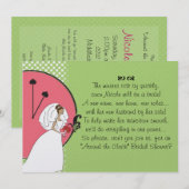 "Rond de Klok" Bridal Shower Uitnodiging (Voorkant / Achterkant)