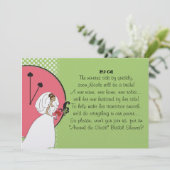 "Rond de Klok" Bridal Shower Uitnodiging (Staand voorkant)