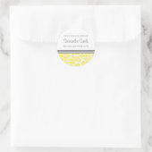 Rond De la cuisine de Sticker Lemon Damask (Sac)