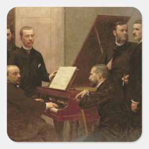 Rond de Piano, 1885 Vierkante Sticker