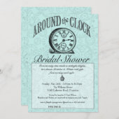 Rond de Uitnodiging van de Bridal van de Klok (Voorkant / Achterkant)