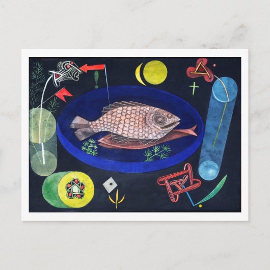 Rond de vis, Paul Klee Briefkaart (Voorkant)
