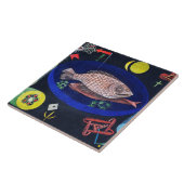 Rond de vis, Paul Klee Tegeltje (Zijkant)