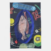 Rond de vis, Paul Klee Theedoek (Verticaal)