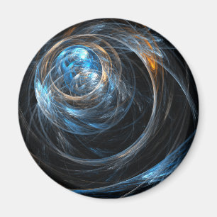 Rond de Wereld Abstract Kunst Ronde Magnet Magneet
