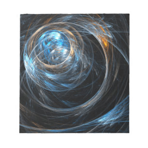 Rond de wereld Abstracte Art Blocnote