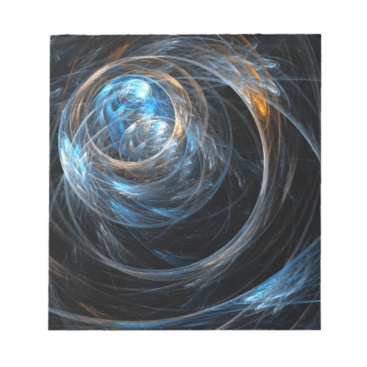 Rond de wereld Abstracte Art Blocnote (Voorkant)