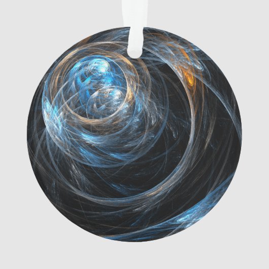 Rond de Wereld Abstracte Kunst Acrylcirkel Ornament (achterkant)