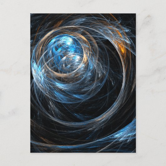 Rond de Wereld Abstracte Kunst Briefkaart (Voorkant)