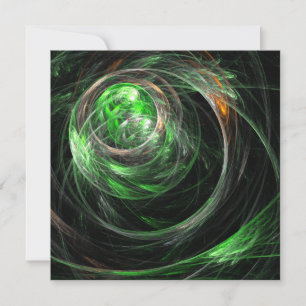 Rond de Wereld Groene Abstracte Kunst