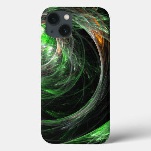 Rond de Wereld Groene Abstracte Kunst iPhone 13 Hoesje