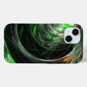 Rond de Wereld Groene Abstracte Kunst Case-Mate iPhone Case (Achterkant (horizontaal))