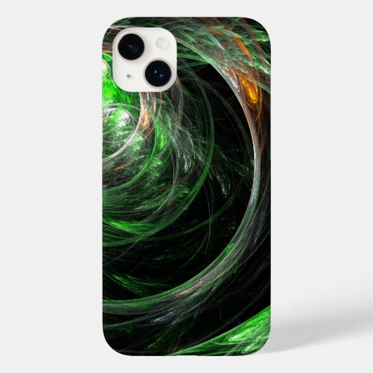 Rond de Wereld Groene Abstracte Kunst Case-Mate iPhone Case (Achterkant)