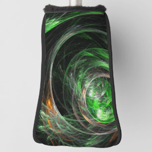 Rond de Wereld Groene Abstracte Kunst Golfheadcover