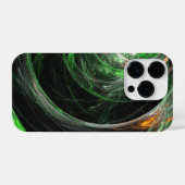 Rond de Wereld Groene Abstracte Kunst iPhone Hoesje (Achterkant horizontaal)