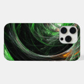 Rond de Wereld Groene Abstracte Kunst iPhone Hoesje (Achterkant horizontaal)