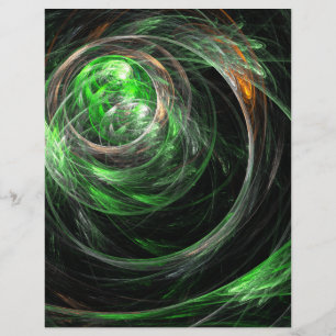 Rond de Wereld Groene Abstracte Kunst Letterhead